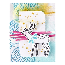 Spellbinders BetterPress Plate & Die Set - Dina Wakley / Cheer and Good Tidings Deer